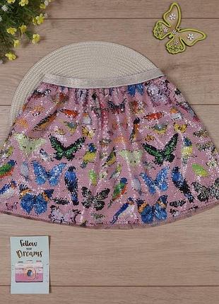 Дитяча гарна спідниця з паєтками 6-7 років h&m для дівчинки