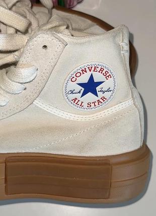Converse chuck taylor all star cruise натуральная кожа, замш свет серый 407 фото