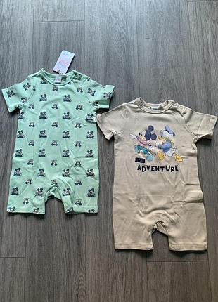 М'який чоловічок боді пісочник disney для малюків 6-12 і 12-24 місяці