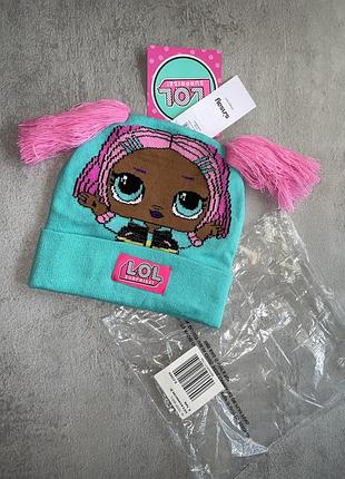 Стильная шапка-бини l.o.l. surprise, детская шапка лол