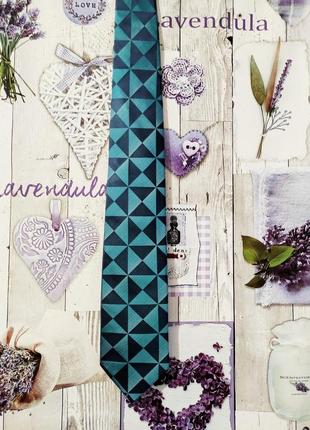 Шикарный галстук изумрудного цвета из 100% шелка !5 фото
