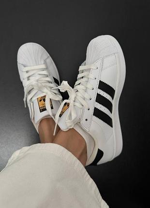 Кроссовки adidas superstar white/black