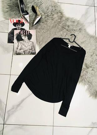 Чорний лонгслів h&amp;m 5