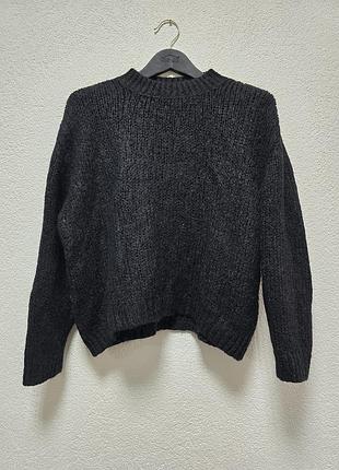 Чорний в'язаний светр dilvin knit, розмір m