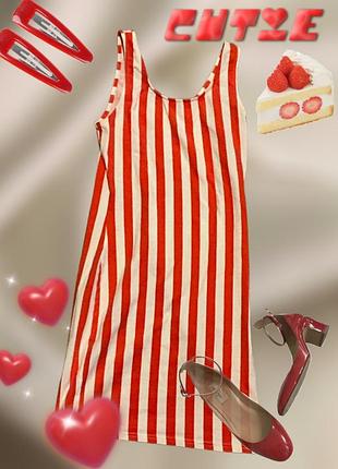 Y2k coquette vintage платье мини в полоску