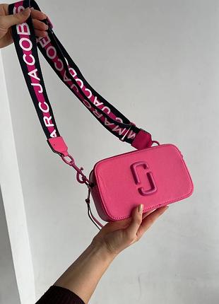 Малиновая сумка в стиле marc jacobs pink snapshot розовая