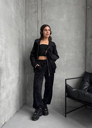 Жіночий велюровий костюм кофта та штани | 217