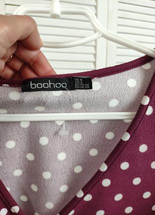 Платье миди в горошек для беременных boohoo, p-p uk 85 фото