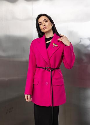 Весеннее пальто-пиджак полушерсть на пуговицах, женское пальто пиджак на весну с шерстью в составе, берлин