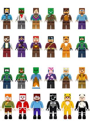 Набір із 32 фігурок майнкрафт minecraft зі зброєю
