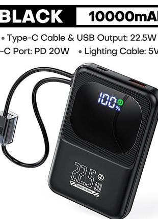 Повербанк, 10000 mah заряжается 3,5 часа и хватает на два заряда телефона.
компактный,но тяжеленький.2 фото