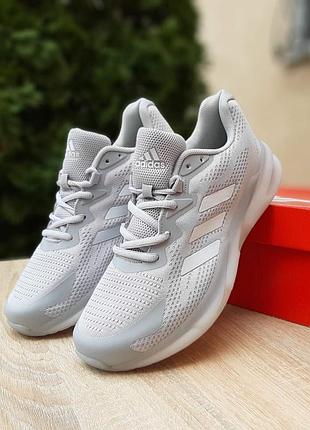 Мужские качественные и стильные кроссовки adidas zx350 светло серые
