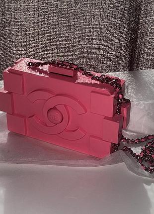 Chanel pink lego clutch 2014