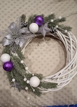 Новогодний венок из лозы