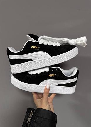 Женские кроссовки puma suede xl black classic premium