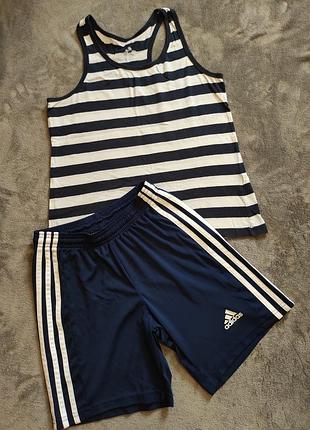 Комплект шорти adidas майка для хлопчика підлітка