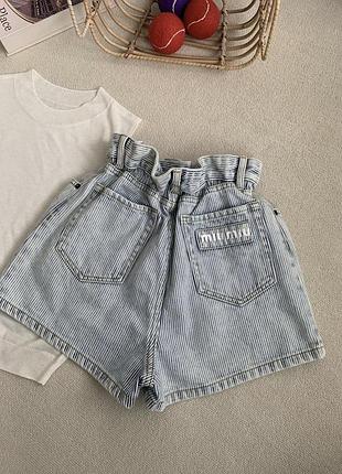 Джинсовые шорты miu miu