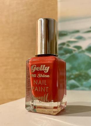 Британія 🇬🇧 barry m gelly hi shine red velvet лак для нігтів з ефектом гелю червоний бархат