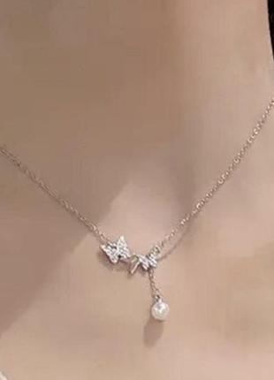 Подвеска бабочка цепочка на шею