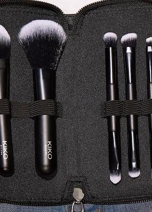 Дорожній набір пензлів для макіяжу kiko milano golf brush set