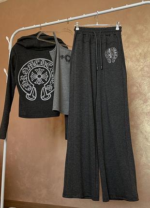 Костюм chrome hearts 🩶 только сегодня сумка с фото в подарок