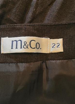 Юбка с вышивкой смесовый лен m&co.2 фото