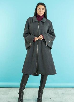 Кардиган на флисе серый на молнии