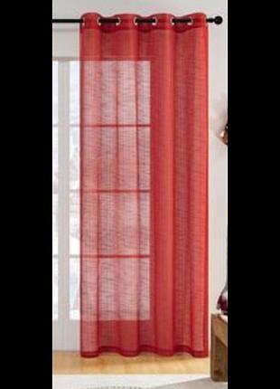 Червона штора на люверсах