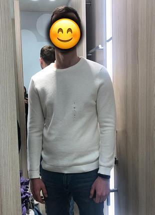 Молочний чоловічий светр розмір л lcw 100% бавовна