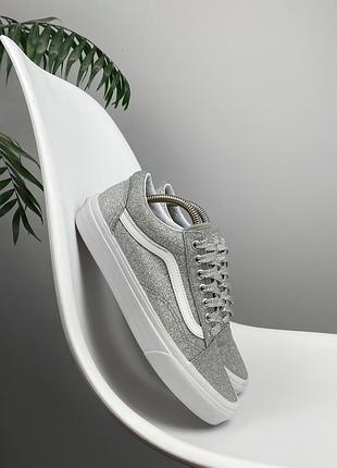 Оригинальные кроссовки vans old skool (lurex glitter) размер 39 стелька 25