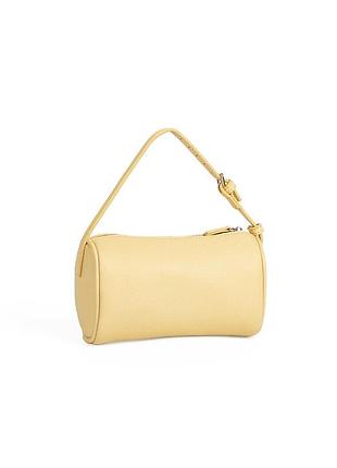 Сумка міні на плече чорна жовта сумочка жіноча