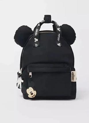 Zara детский рюкзак микки минни маус черный для девочки от 3 до 5 лет