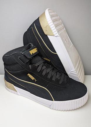 ❗️❗️❗️кроссовки foamposite carina mid sneakers sd metal black&gold 39.5 г. оригинал