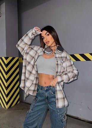 Сорочка жіноча в клітинку 3 кольора