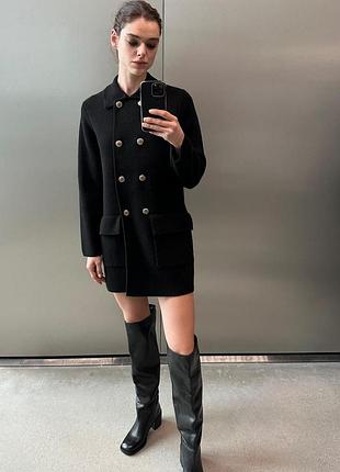 Трикотажне пальто/кардиган з 100%-ї вовни лани zara