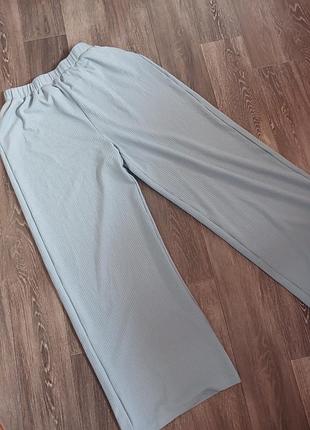 Брюки штаны рубчик трикотаж палаццо