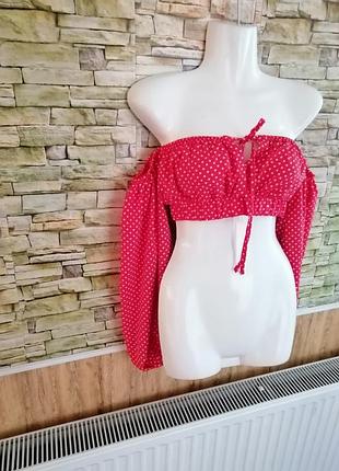 Блуза топ горох
