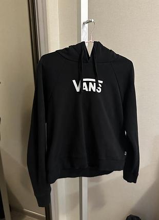 Худи vans 100% оригинал черное женское с капюшоном