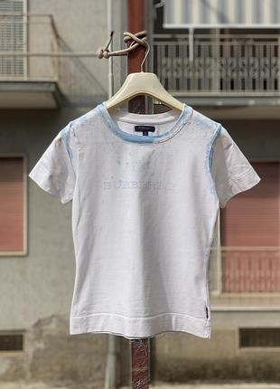 Оригінальна жінчока футболка майка burberry london big logo printed t- shirt size m