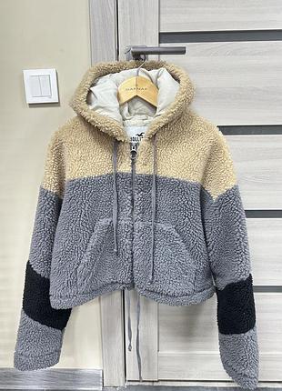 Шубка тедди шерпа hollister