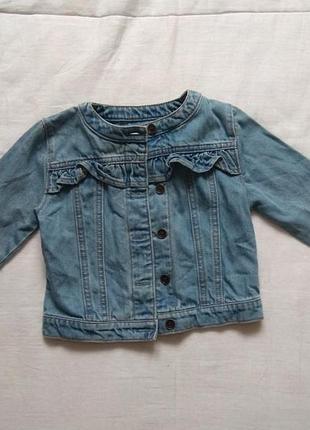 Джинсовая куртка жакет пиджак на девочку m&s 3-4 года