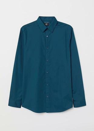 H&m новая приталенная классическая рубашка