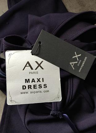 Ax paris новая макси-платье с разрезом на бедрах темно-синего цвета8 фото
