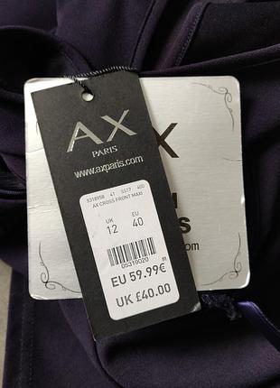 Ax paris новая макси-платье с разрезом на бедрах темно-синего цвета7 фото