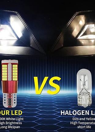 Светодиодная автолампа t10 w5w 57smd 3014 6000k 12v 1шт 4