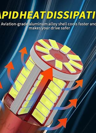 Светодиодная автолампа t10 w5w 57smd 3014 6000k 12v 1шт 5