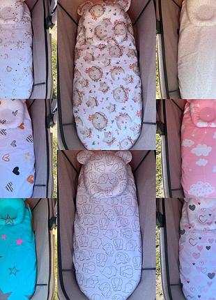 Простирадло непромокаюче в коляску на резинці + ортопедична подушка