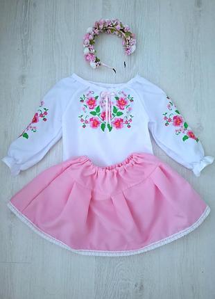 Вишиванка, спідниця, обруч р.98-104, 3-4 роки