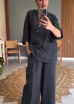 Брючный костюм 
турецкий лен boho
