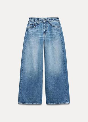 Джинси zara flare fit high rise